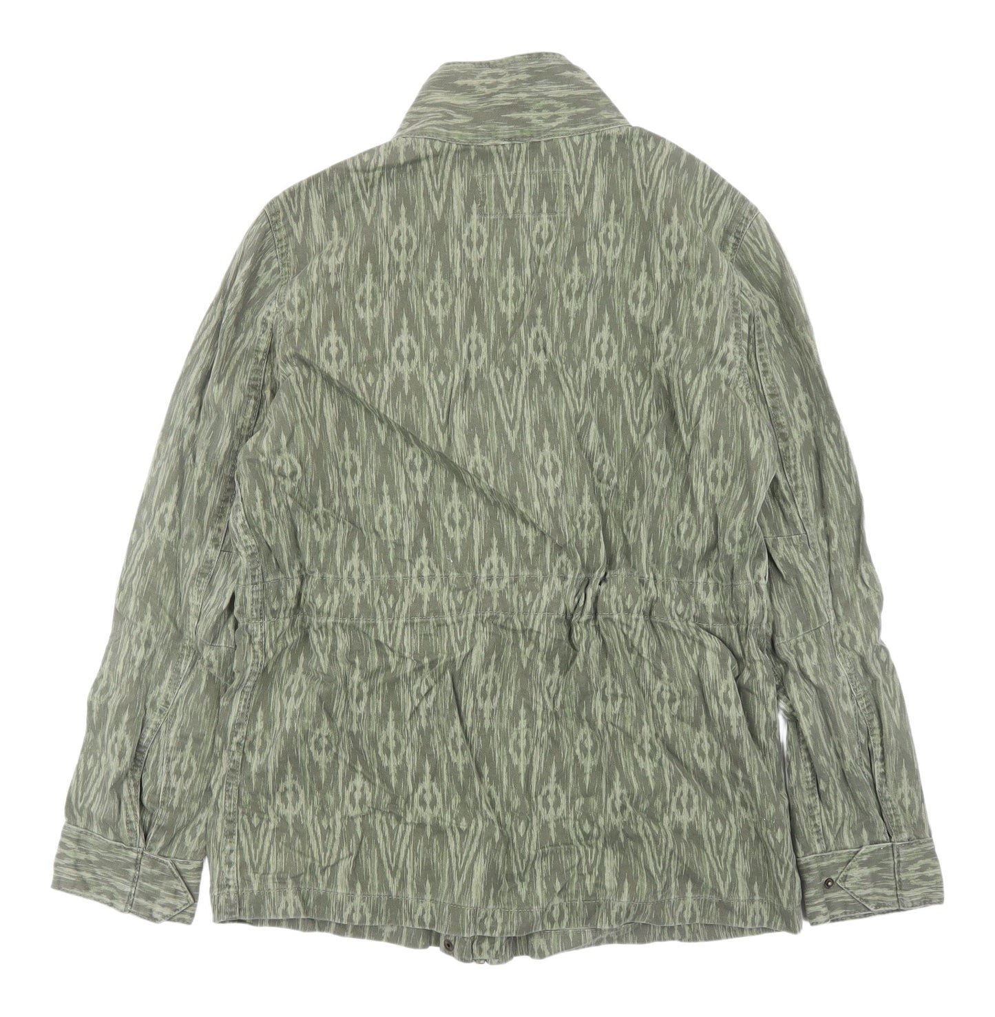 Marks and Spencer Women's Green Military Jacket - Size 6