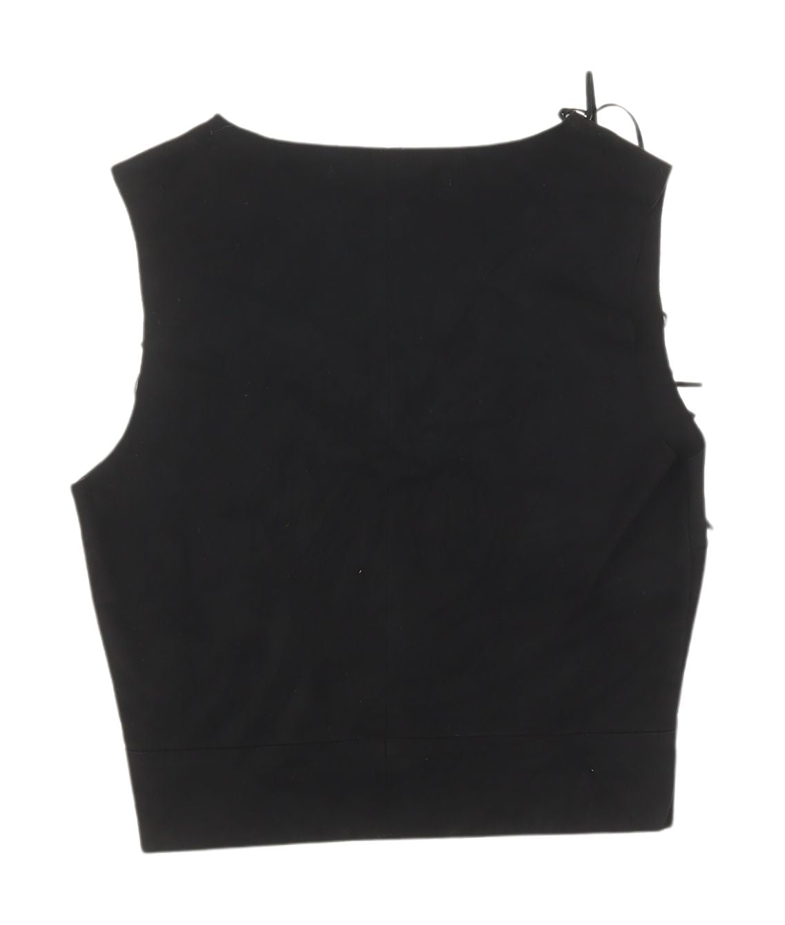 Zara Women's Black Fringe V-Neck Tank Top, Size S, Casual Chic