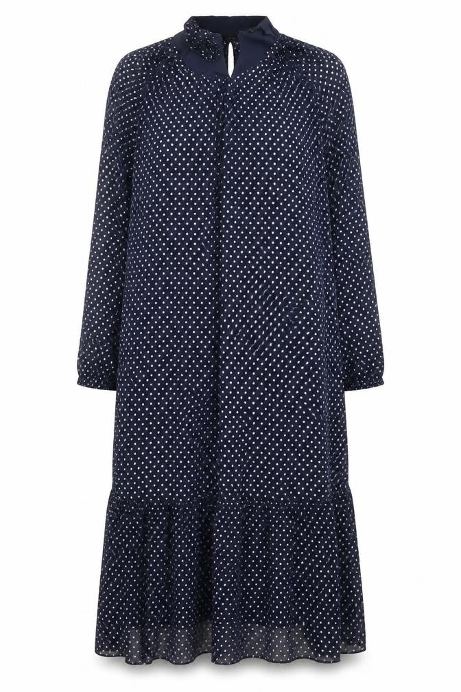 Marks & Spencer Women's Blue Polka Dot Midi Shift Dress