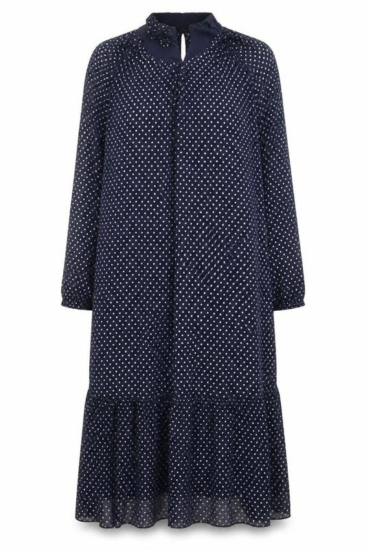 Marks & Spencer Women's Blue Polka Dot Midi Shift Dress