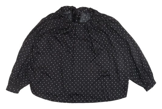 Marks and Spencer Women's Black Polka Dot Blouse Size 20