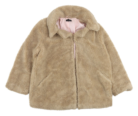 Topshop Women's Beige Puffer Coat, Regular Size 14