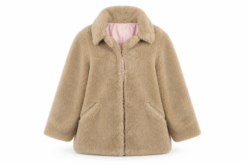 Topshop Women's Beige Puffer Coat, Regular Size 14
