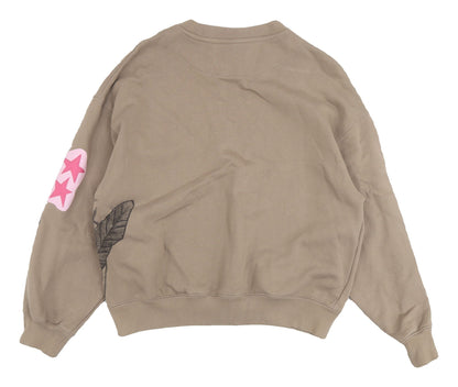 H&M Womens Brown Graphic Print Sweatshirt Size 12