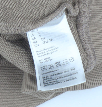 H&M Womens Brown Graphic Print Sweatshirt Size 12