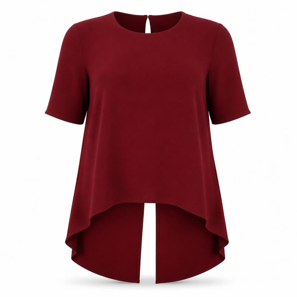Voulez Vous Women's Red Tunic Blouse Size 12