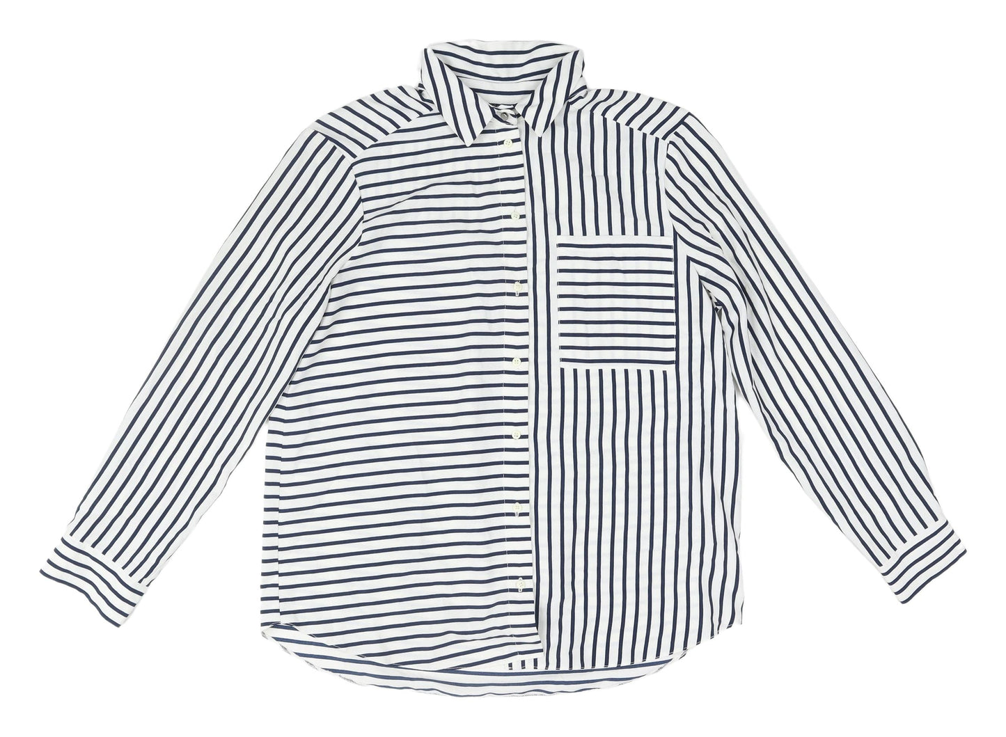 Topshop Women’s Striped Button-Up Shirt UK 10