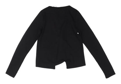 H&M Women's Black Cropped Blouse XS V-Neck
