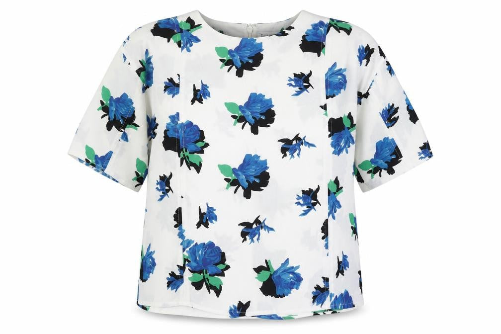 Warehouse Women's Multicoloured Floral Blouse - Size 10