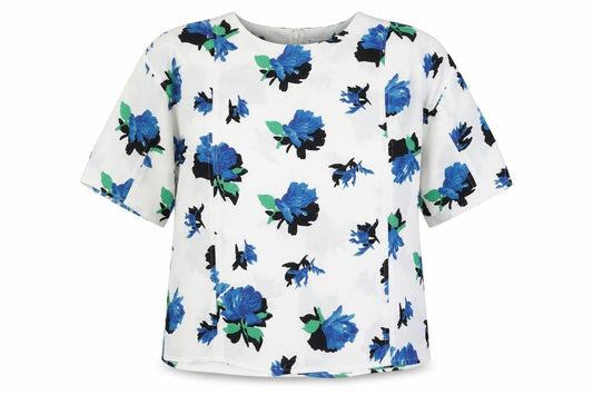 Warehouse Women's Multicoloured Floral Blouse - Size 10