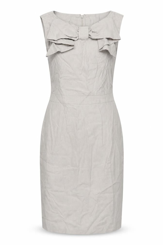 Warehouse Women's Grey Sheath Dress UK 6 Formal Elegant