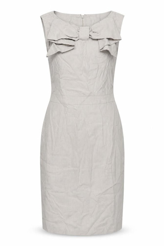 Warehouse Women's Grey Sheath Dress UK 6 Formal Elegant