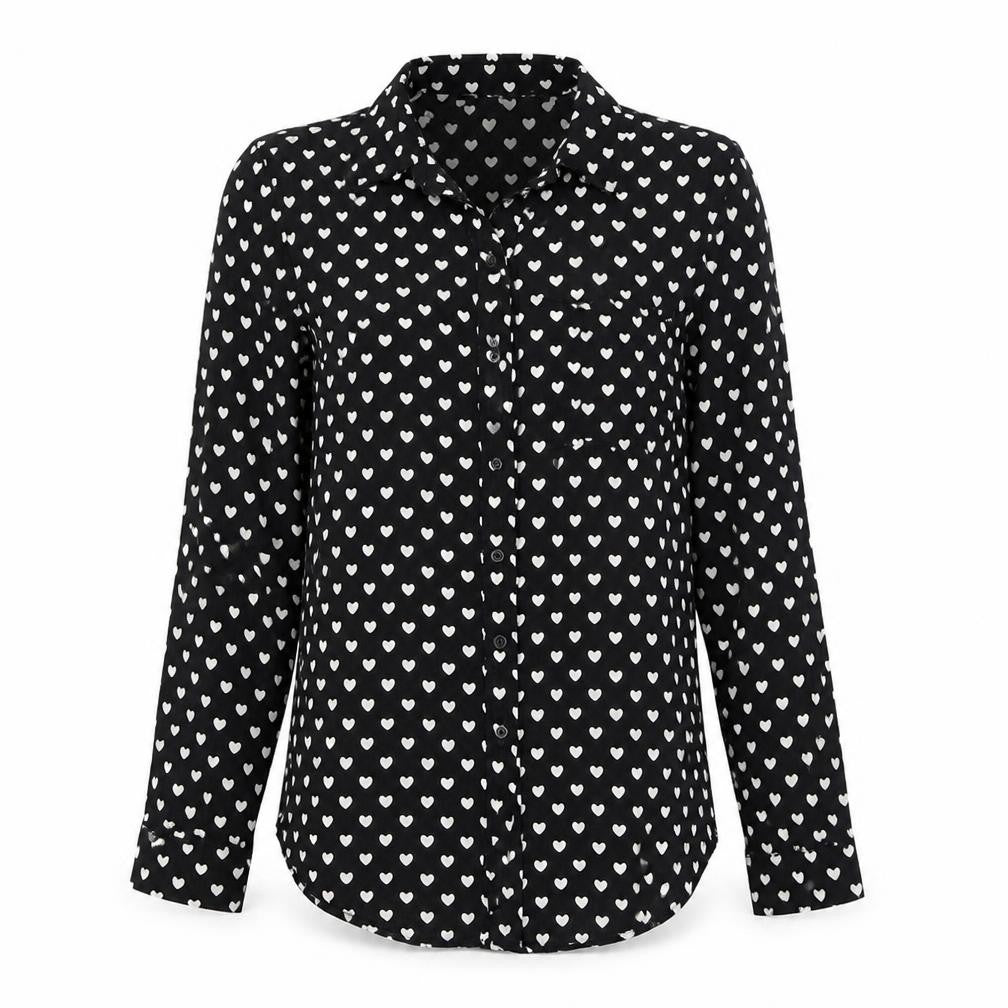 New Look Women's Black Button-Up Shirt Size 8