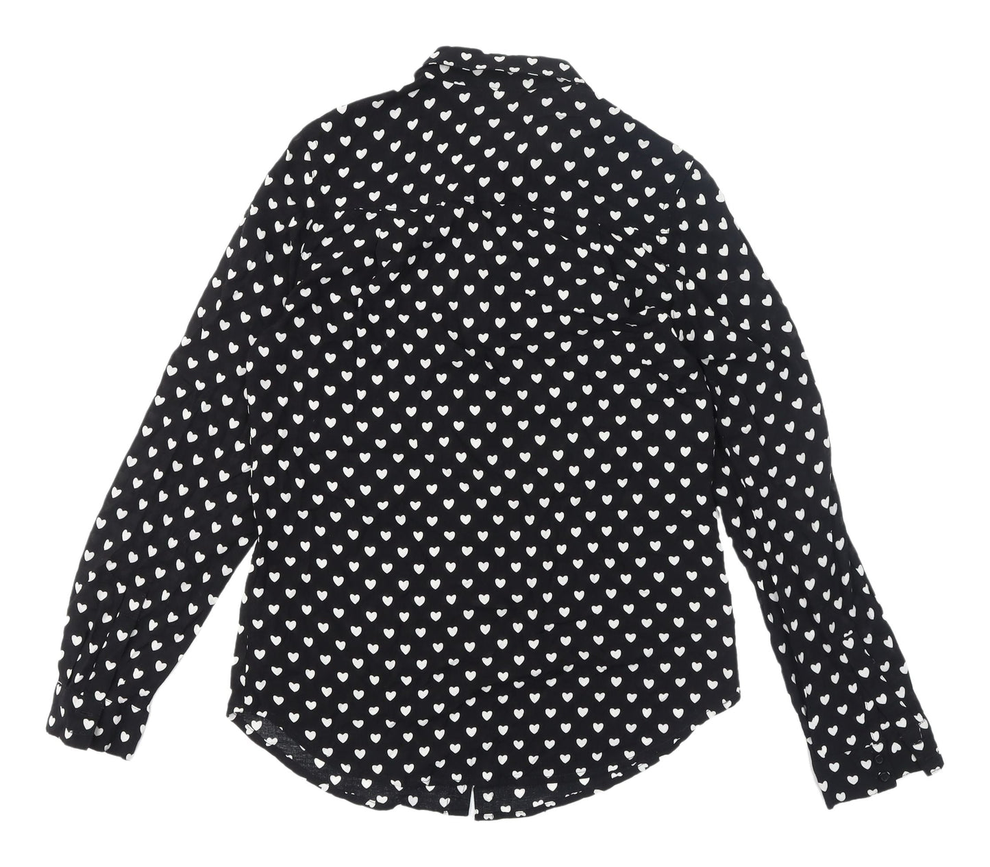 New Look Women's Black Button-Up Shirt Size 8