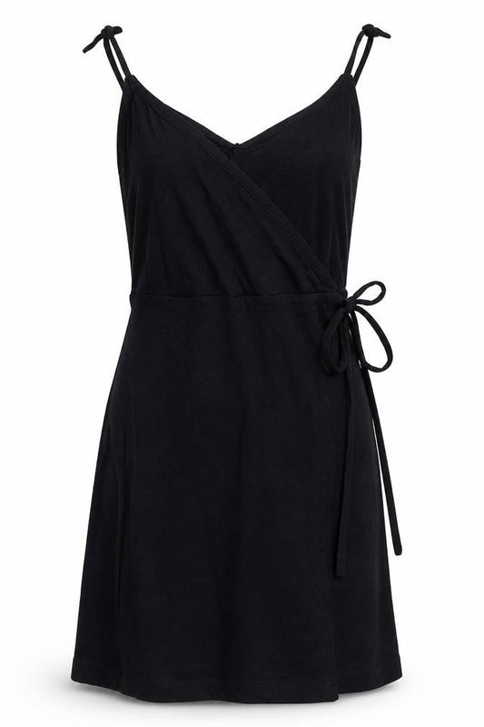 H&M Women's Black XS Wrap Dress, Sleeveless