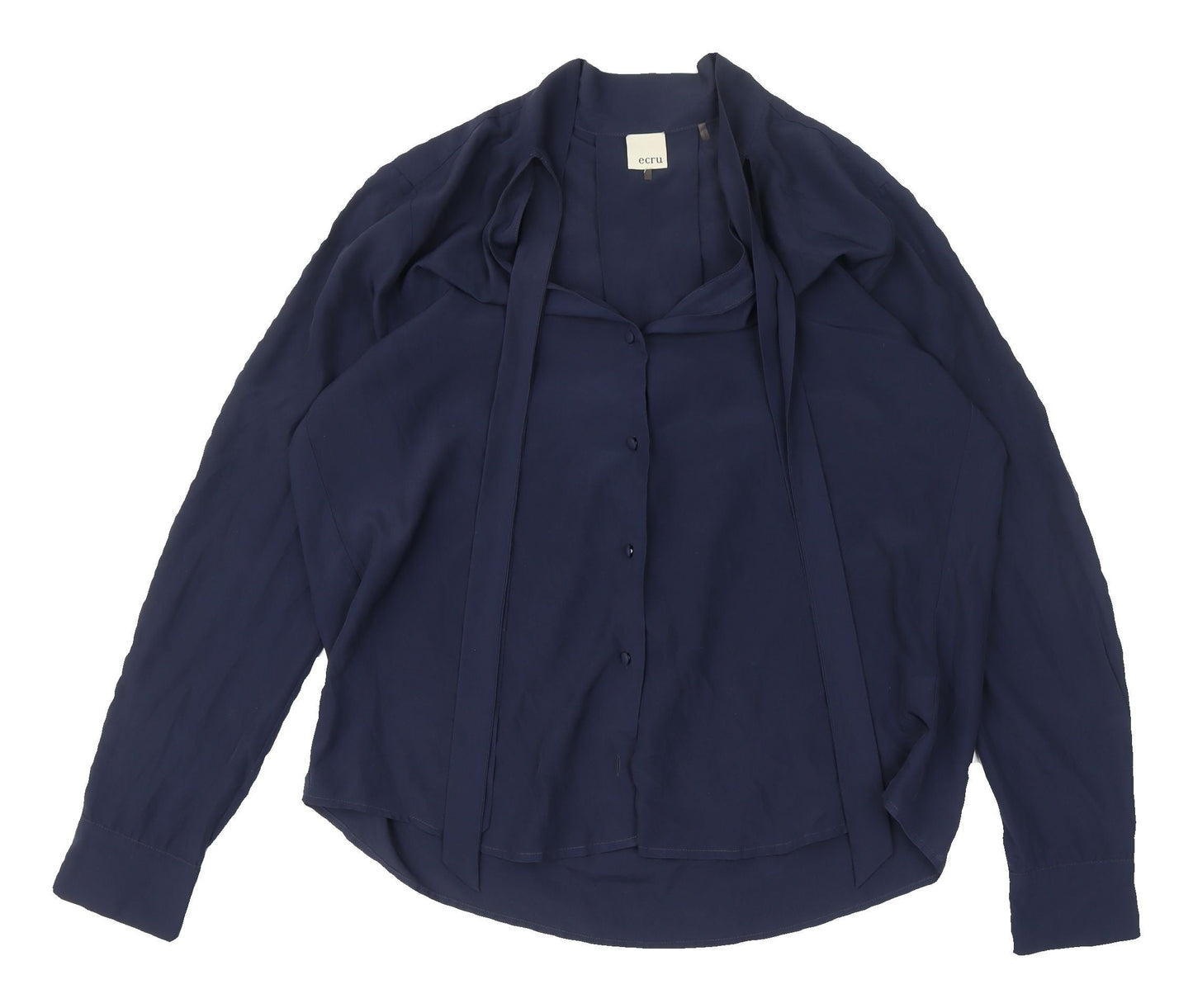 Ecru Women's Blue Long Sleeve Blouse - Size L