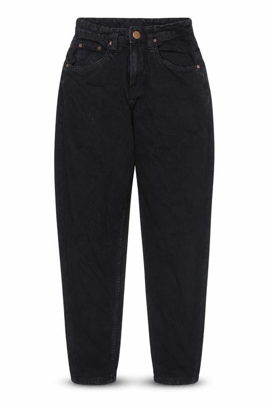 PrettyLittleThing Black Mom Jeans, UK 6, Women's Fashion