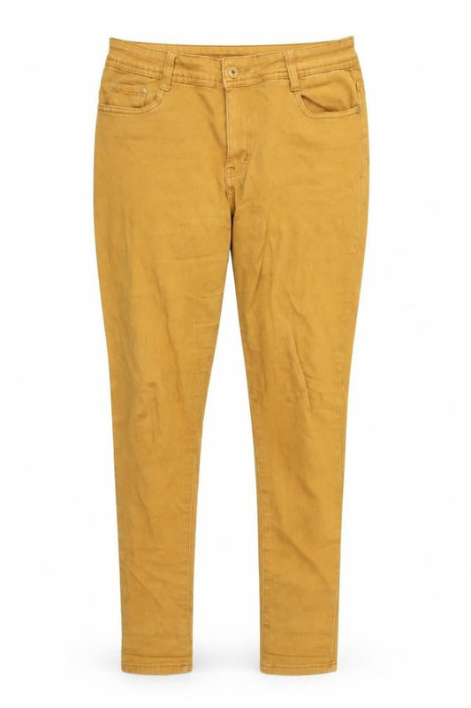 Women's Yellow Skinny Jeans XL - Stretch, Comfort Fit
