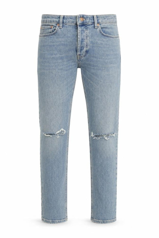 Topman Men's Blue Skinny Jeans, Size 32, Distressed