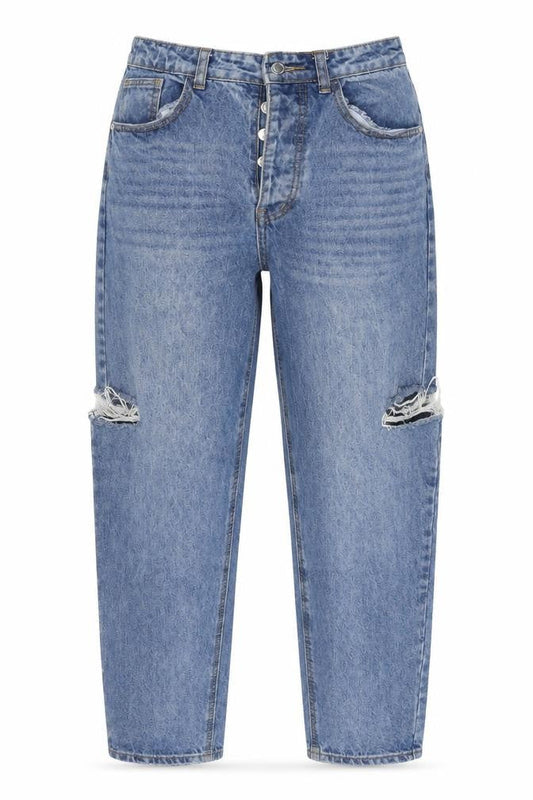 PrettyLittleThing Women's Blue Straight Jeans Size 10