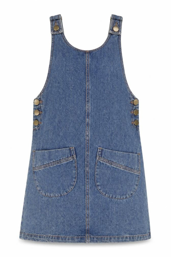 Denim Co Women's Blue Pinafore Dress Size 6