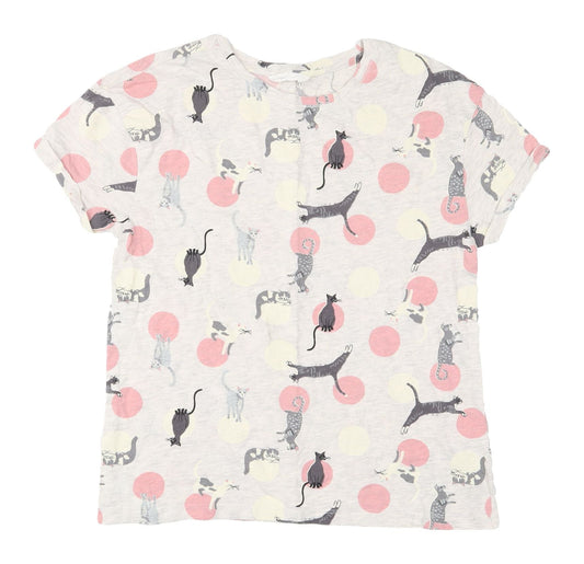 Marks and Spencer Women's Cat Print Pyjama Top S