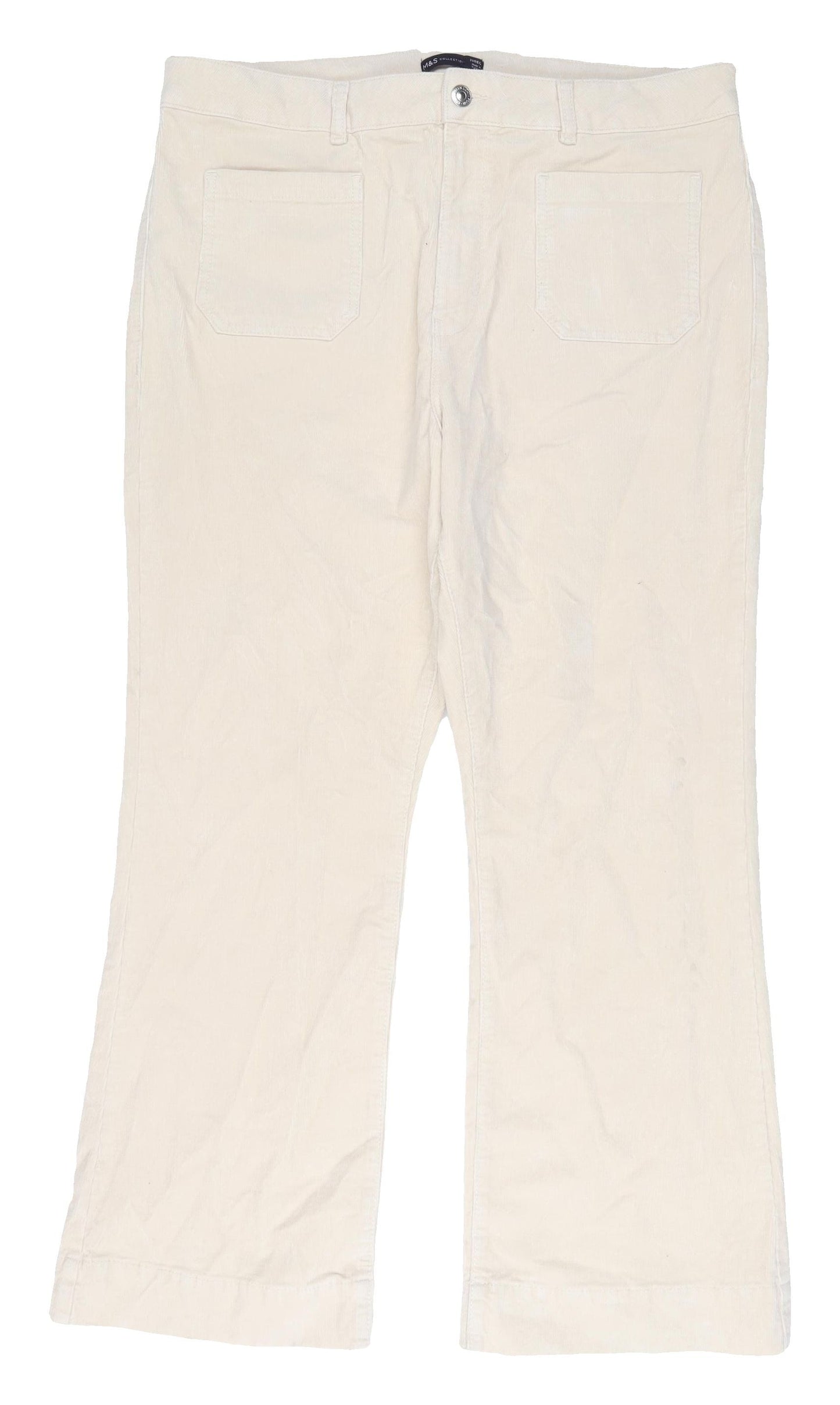 Marks and Spencer Women's Ivory Flared Trousers Size 20
