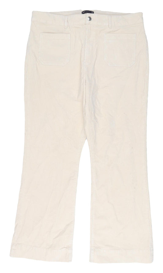 Marks and Spencer Women's Ivory Flared Trousers Size 20
