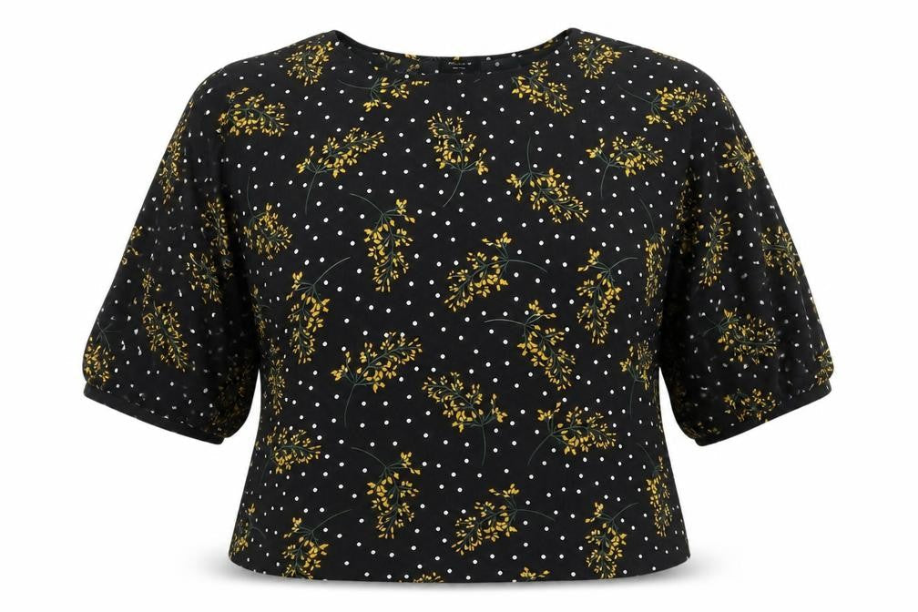JD Williams Women's Black Floral Kimono Blouse Size 18