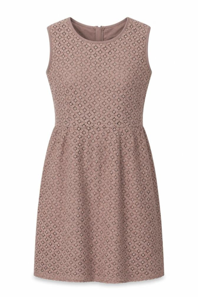 Stile Benetton Women's Beige Lace Sheath Dress S