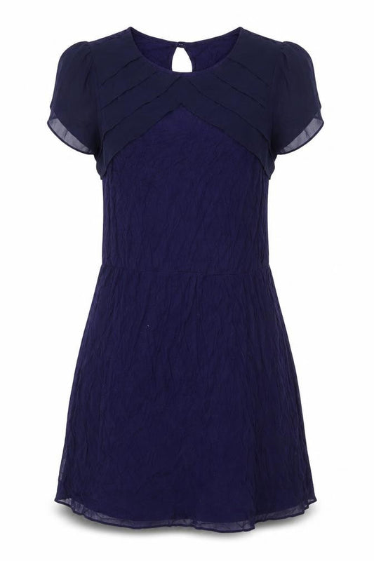 Warehouse Women's Blue Short Sleeve Shift Dress
