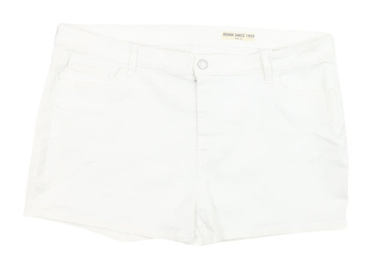 Marks and Spencer Women's White Chino Shorts Size 20