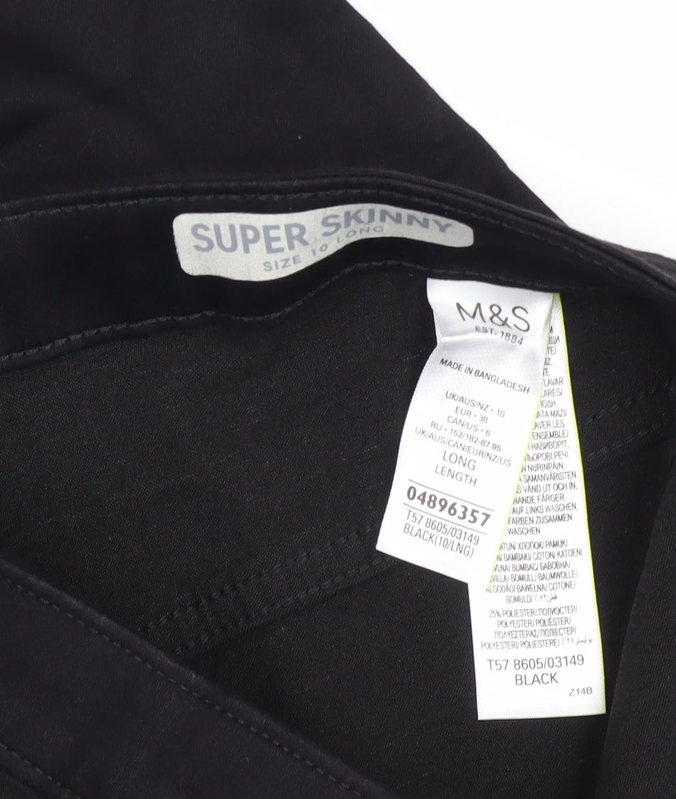 Marks and Spencer Black Skinny Jeans Size 10 Women