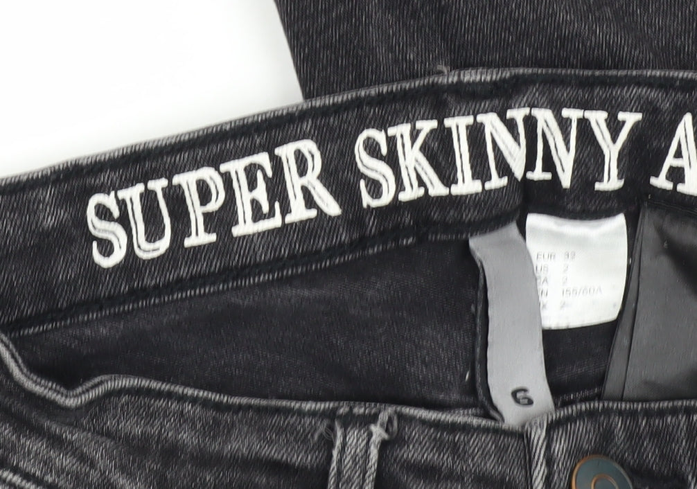 H&M Women's Black Super Skinny Ankle Jeans, Size 4