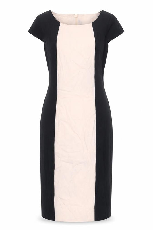 French Connection Women's Black Ivory Sheath Dress Size 8