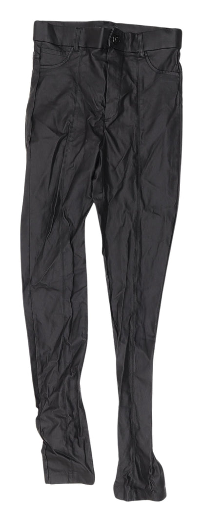 Zara Women's Black Skinny Faux Leather Jeggings