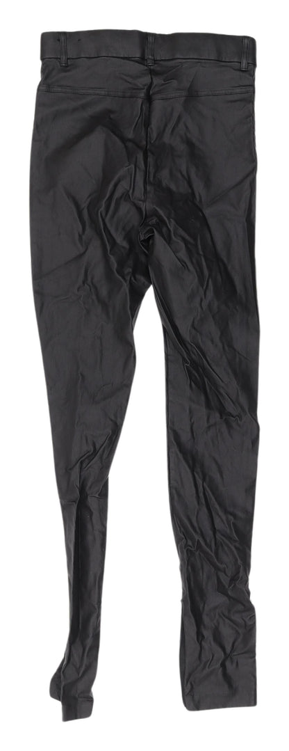 Zara Women's Black Skinny Faux Leather Jeggings