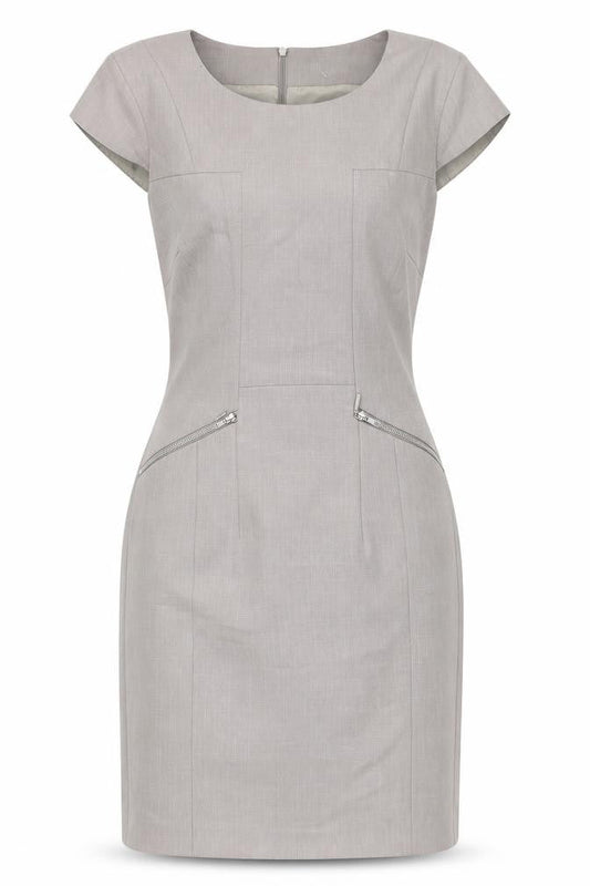 Collection London Grey Sheath Dress, Size 8, Business Wear