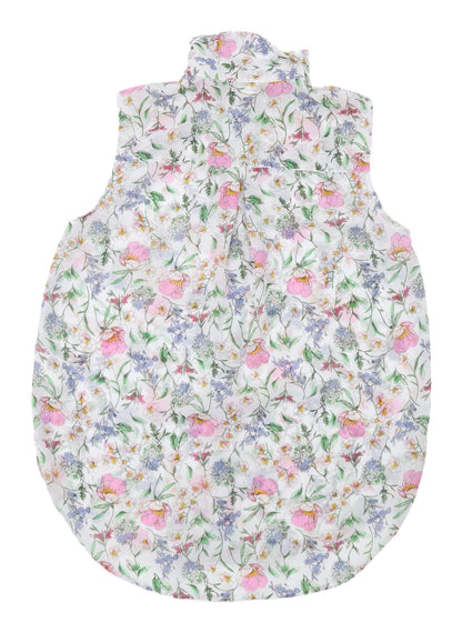 H&M Women's Floral Sleeveless Chiffon Blouse Size 8