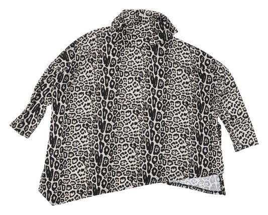 New Look Women's Multicolour L Tunic Animal Knit