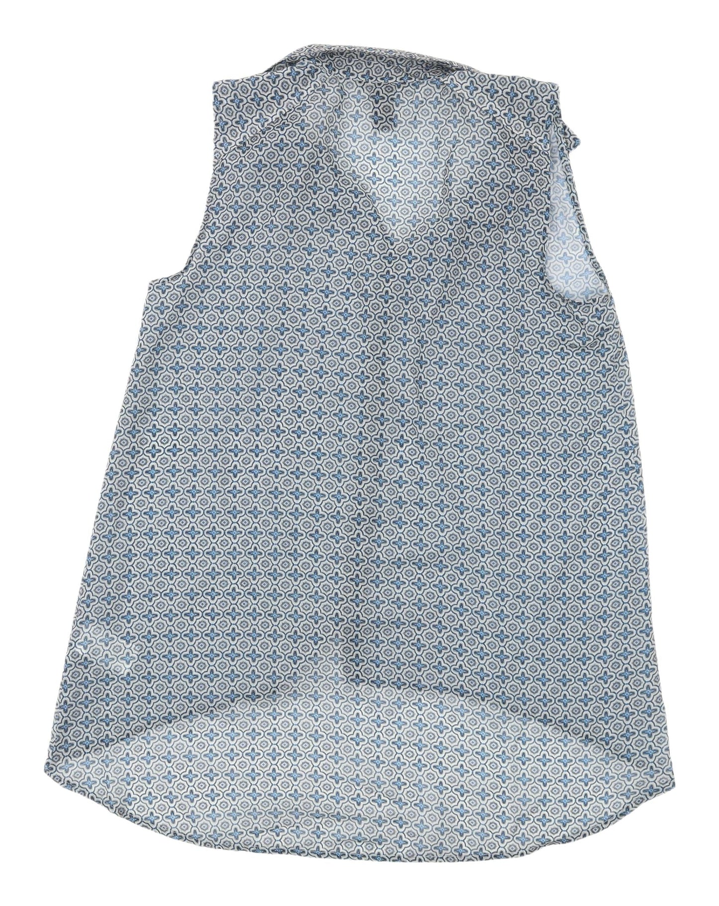 H&M Women's Blue Geometric Sleeveless Blouse Size 10