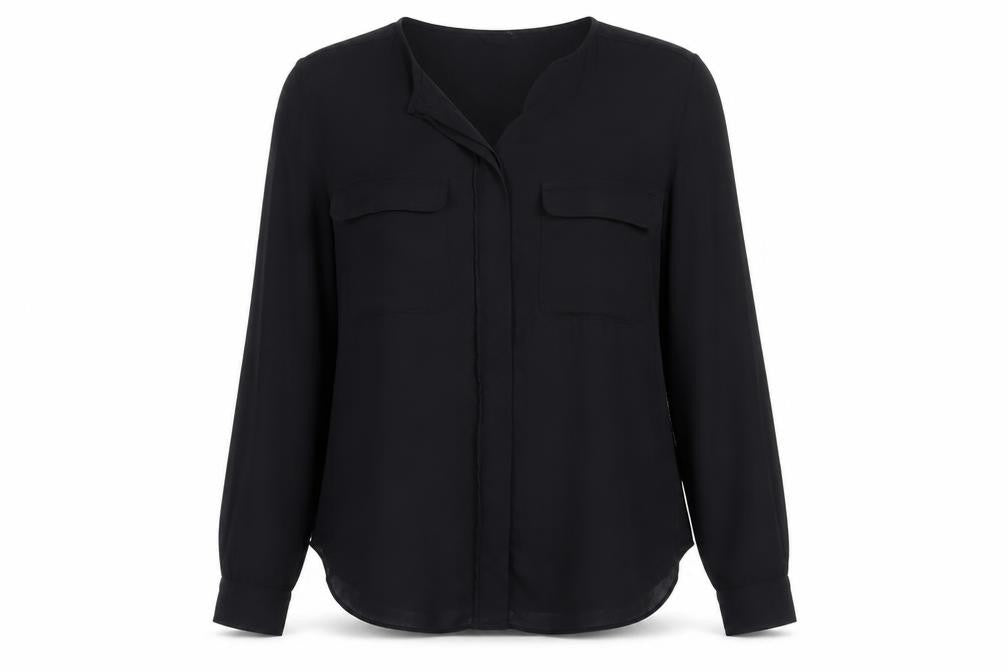 H&M Women's Black Long Sleeve Blouse, Size 8