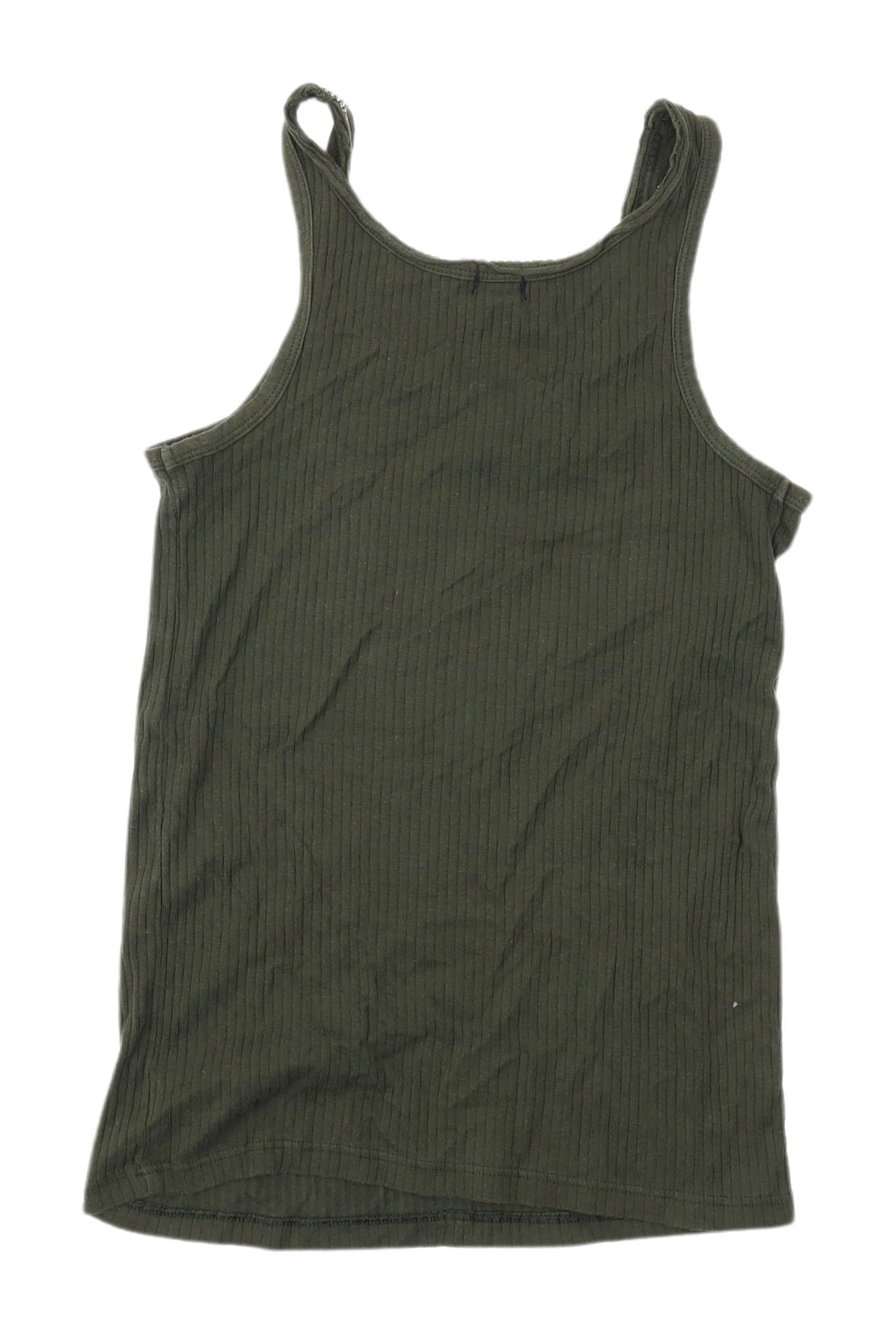River Island Women's Green Beaded Cotton Tank Top