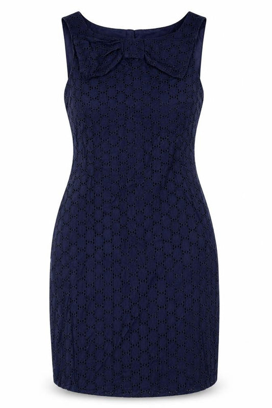 Dorothy Perkins Women's Blue Lace Sheath Dress Size 8