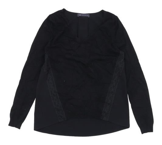 Marks and Spencer Women's Black V-Neck Blouse Size 8