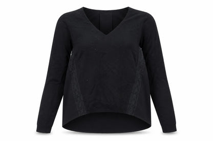 Marks & Spencer Women's Black V-Neck Blouse Size 8