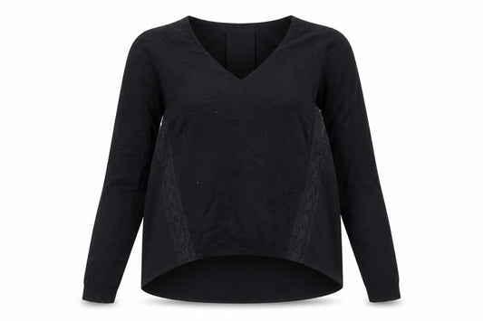 Marks and Spencer Women's Black V-Neck Blouse Size 8