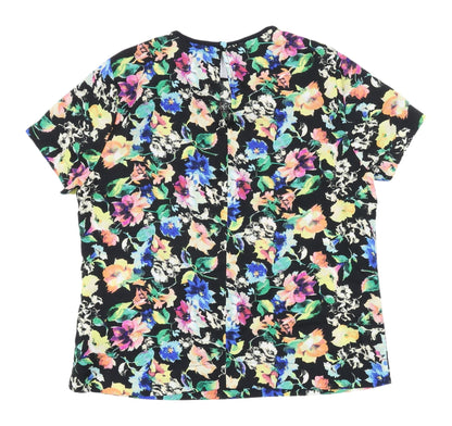 Back view of ASOS Women's Multicoloured Floral Blouse, size 12