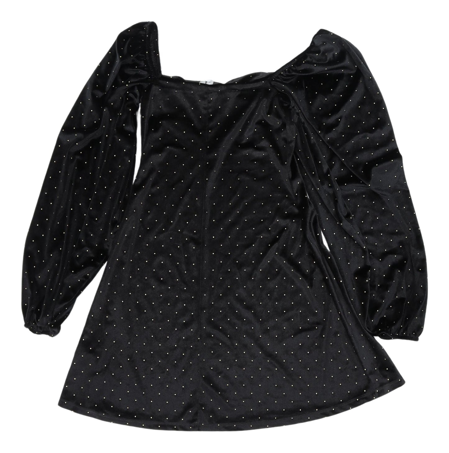 ASOS Black Velvet Mini Dress - Size 8, Party Style