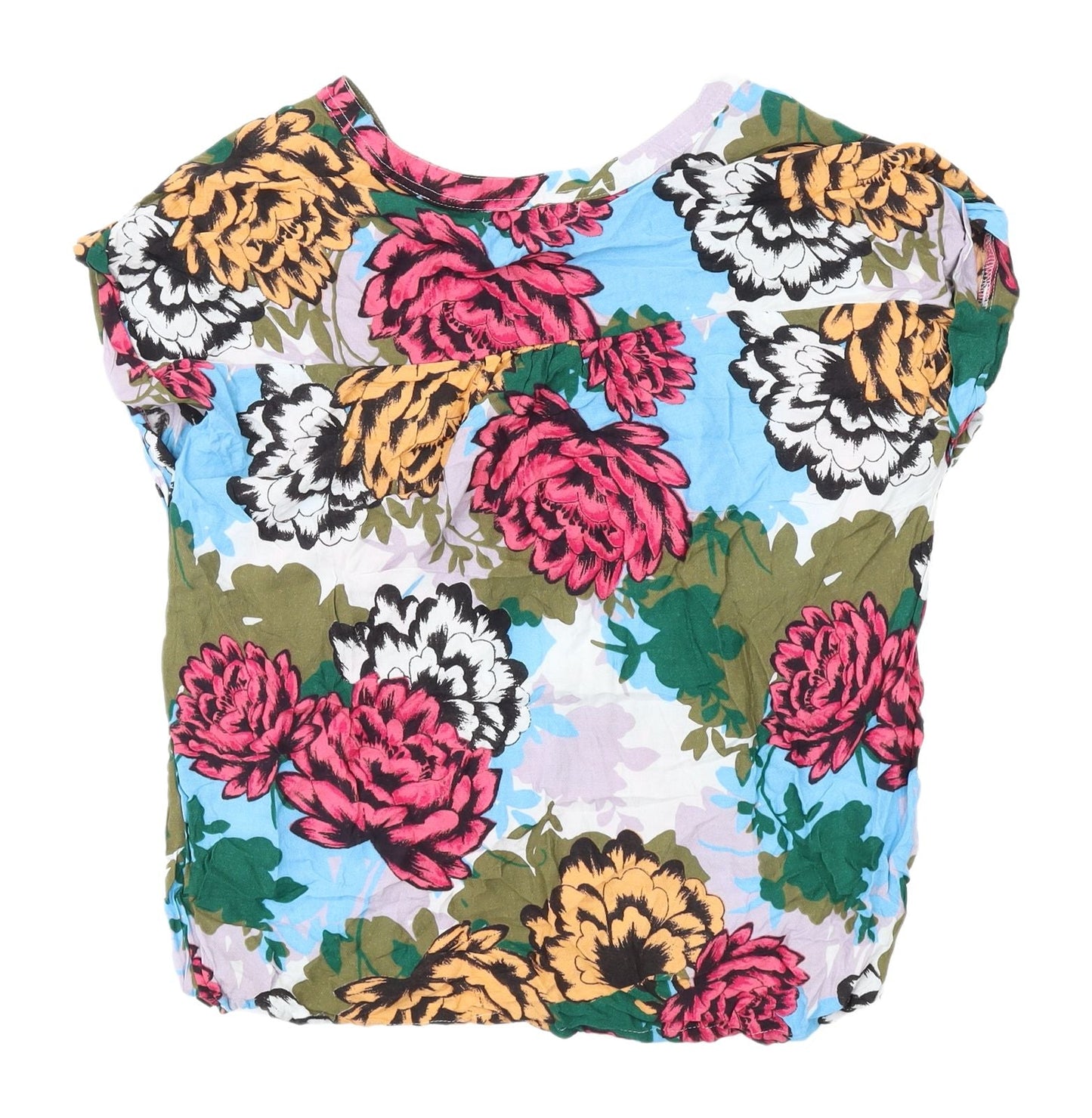 Next Women's Multicoloured Viscose Floral Blouse Size 10